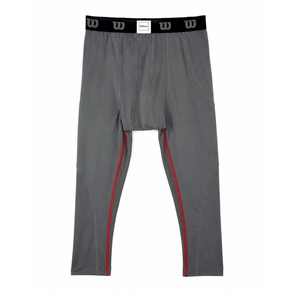Wilson Compression Half Pants Gray Graphite Athletic Base Layer Tights Men’s L